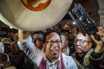 Fotografía de archivo del candidato a la Presidencia de Perú Roberto Sánchez . EFE/ Aldair Mejía