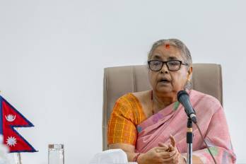 La primera ministra interina de Nepal, Sushila Karki. EFE/EPA/NARENDRA SHRESTHA