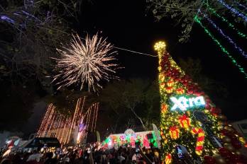Los asistentes disfrutaron en el parque de actividades para toda la familia, incluyendo shows, snacks, villancicos y dinámicas navideñas