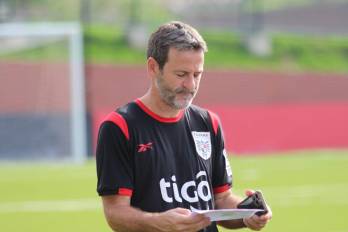 El entrenador de la selección de Panamá, Thomas Christiansen.