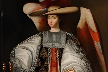 Angel San Miguel Arcabucero, de la exposición de Pintura Cuzqueña en El Museo de América de Madrid.