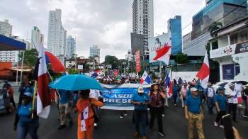 En la ciudad de Panamá, se registraron concentraciones en Vía España y calle 50.