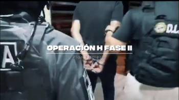Vista de la aprehensión de uno de los sospechosos por el hurto de las vigas H en el Ministerio Público.