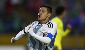 Foto de archivo del jugador de la selección de Argentina, Claudio Echeverri.