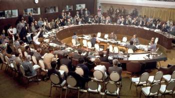Sesión del Consejo de Seguridad de la ONU celebrada en Panamá.