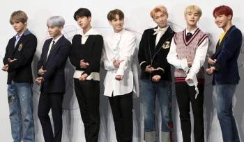La banda de K-POP surcoreana BTS.