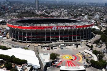 Fotografía aérea que muestra el estadio Azteca.