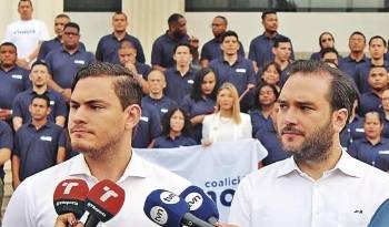 Diego Vásquez y Gabriel Silva, líderes de la coalición Vamos.