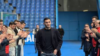 El delantero Lucas Pérez en foto de archivo de Moncho Fuentes.