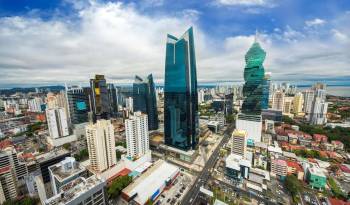 Vista del área bancaria de la ciudad de Panamá
