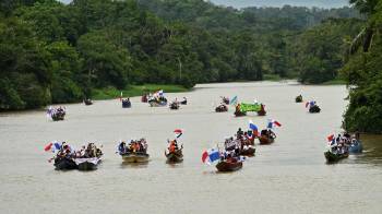 Protestas en río Indio.