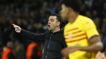 El entrenador del Barcelona Xavi Hernández.
