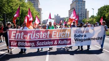 Manifestación en Brlín este 1 de Mayo de 2025.