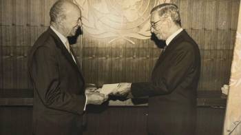 Doctores Jorge Illueca y Butros Butros Ghali.