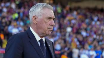 El entrenador del Real Madrid Carlo Ancelotti durante el partido entre el Barcelona y el Real Madrid.