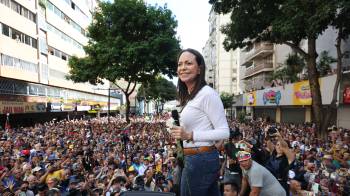 La líder antichavista María Corina Machado en una foto de archivo.