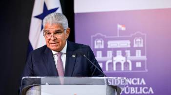 El presidente de la República, José Raúl Mulino, durante su conferencia semanal.
