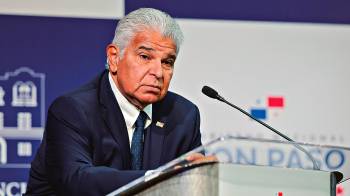 El mandatario José Raúl Mulino en su conferencia semanal de ayer.