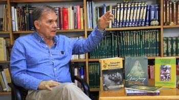 El antropólogo y científico del Smithsonian, Stanley Heckadon, en una entrevista con La Decana, previo al lanzamiento del libro.