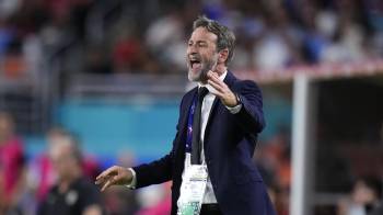 El entrenador de la selección de Panamá, Thomas Christiansen.