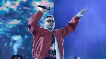 El cantante estadounidense Justin Timberlake se presenta durante el segundo día del Festival Estéreo Picnic este viernes, en Bogotá, Colombia.