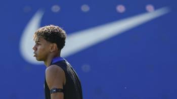 El jugador del FC Barcelona Lamine Yamal.