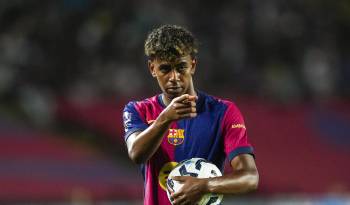 El delantero del Barcelona Lamine Yamal.