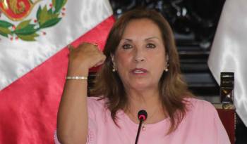 Fotografía de archivo en donde se ve a la presidenta de Perú, Dina Boluarte.