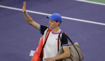 El italiano Yannik Sinner, durante un partido en Indian Wells.