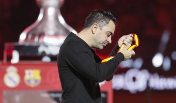 El técnico del FC Barcelona Xavi Hernández.