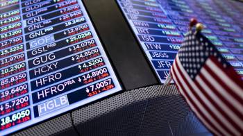 Fotografía de este lunes de indicadores en la Bolsa de Nueva York.