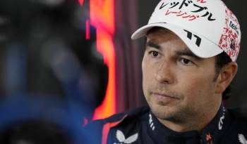 El mexicano Sergio Pérez, piloto del equipo Red Bull de Fórmula Uno.