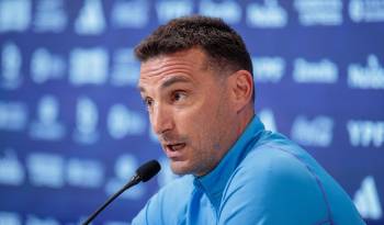 El entrenador de la selección argentina de fútbol, Lionel Scaloni.