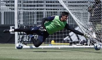 El poreto del Real Madrid, Thibaut Courtois. EFE/EPA/ETIENNE LAURENT