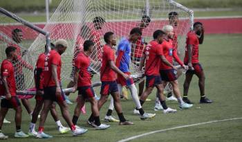 Jugadores del seleccionado panameño en un entrenamiento, en una fotografía de archivo.. EFE/Bienvenido Velasco/ARCHIVO