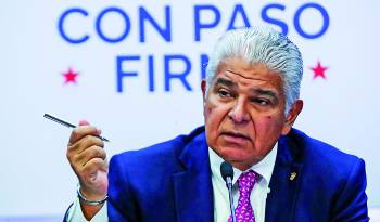 El presidente de la República, José Raúl Mulino, durante la conferencia de prensa de ayer jueves.