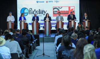 Al debate asistieron los siete candidatos a la vicepresidencia de la República.