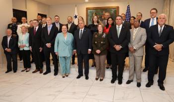 Las delegaciones de ambos países resaltaron la importancia de continuar apoyando a los estamentos de seguridad panameños.