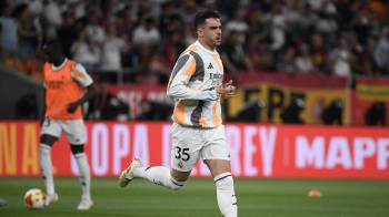 El jugador del Real Madrid, Raúl Asencio.