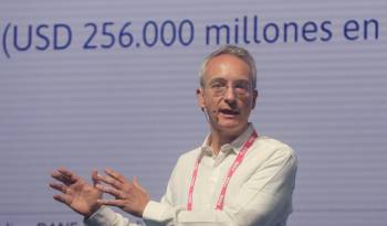El presidente del BBVA Colombia, Mario Pardo Bayona, en la 58 Convención Bancaria, el miércoles en Cartagena.
