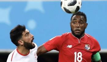 Luis Tejada durante la Copa Mundial de Fútbol en Rusia 2018.