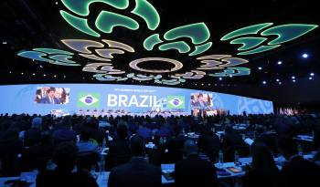 Instantes en la que se da a conocer a Brasil como la sede de la Copa Mundial Femenina de la FIFA 2027.