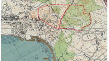 En este mapa de 1937 se puede observar el trazado vial de la urbanización La Cresta, un barrio en cuyo diseño participaron Leopoldo Arosemena y Leonardo Villanueva Mayer.