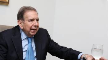Edmundo González Urrutia, durante la entrevista con este diario.