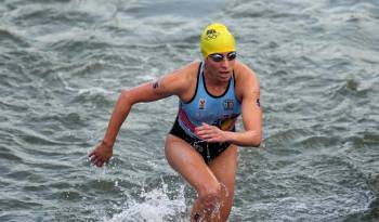 La atleta belga, Claire Michel.