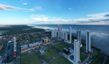 Vista panorámica del área de Costa del Este, en ciudad de Panamá.