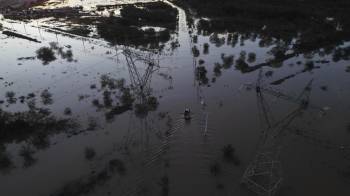 Fotografía aérea que muestra la magnitud de las inundaciones en Brasil.