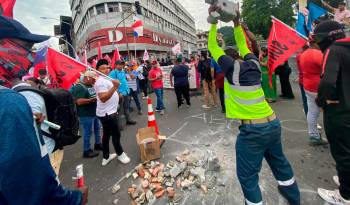 El Suntracs protestó por más de un mes contra la Ley 406, que fue declarada inconstitucional por la Corte.