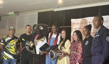 Atheyna Bylon durante la presentación del torneo.