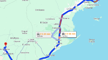 Tráfico hacia la provincia de Coclé desde la ciudad de Panamá a ñas 11:00 am del jueves 17 de abril de 2025.